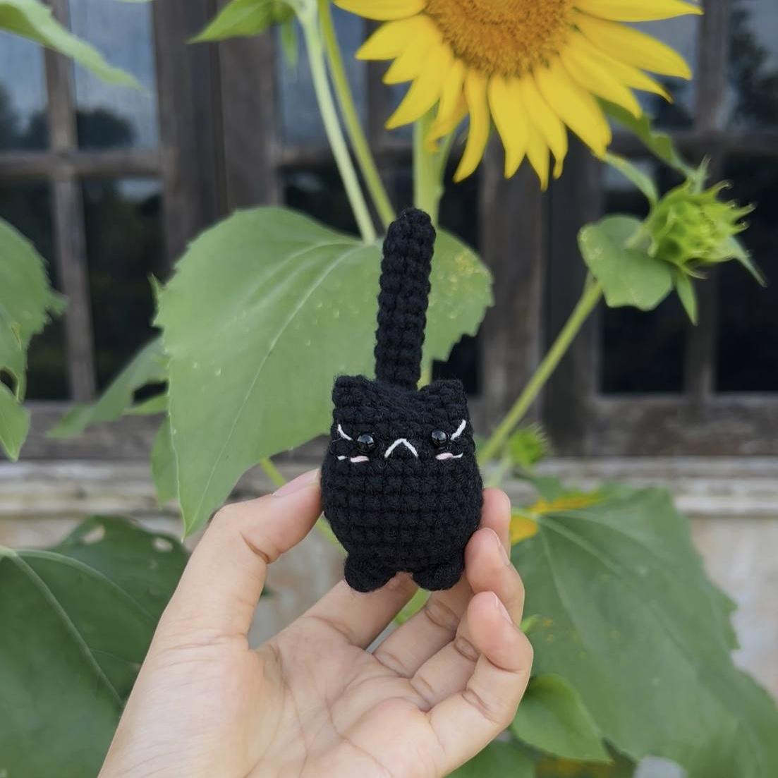 Handmade Crochet Cat Keychain