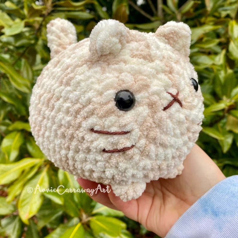2 in 1 Crochet Pattern Cute Loaf Cat Plushies, Amigurumi Crochet Cat