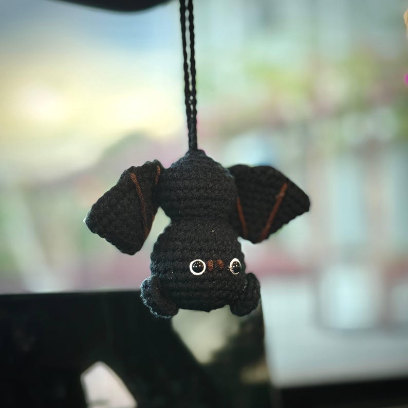 Crochet Bat Halloween Car Hanger