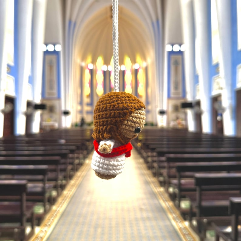 Crochet Jesus Car Hanger