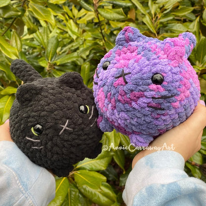 2 in 1 Crochet Pattern Cute Loaf Cat Plushies, Amigurumi Crochet Cat