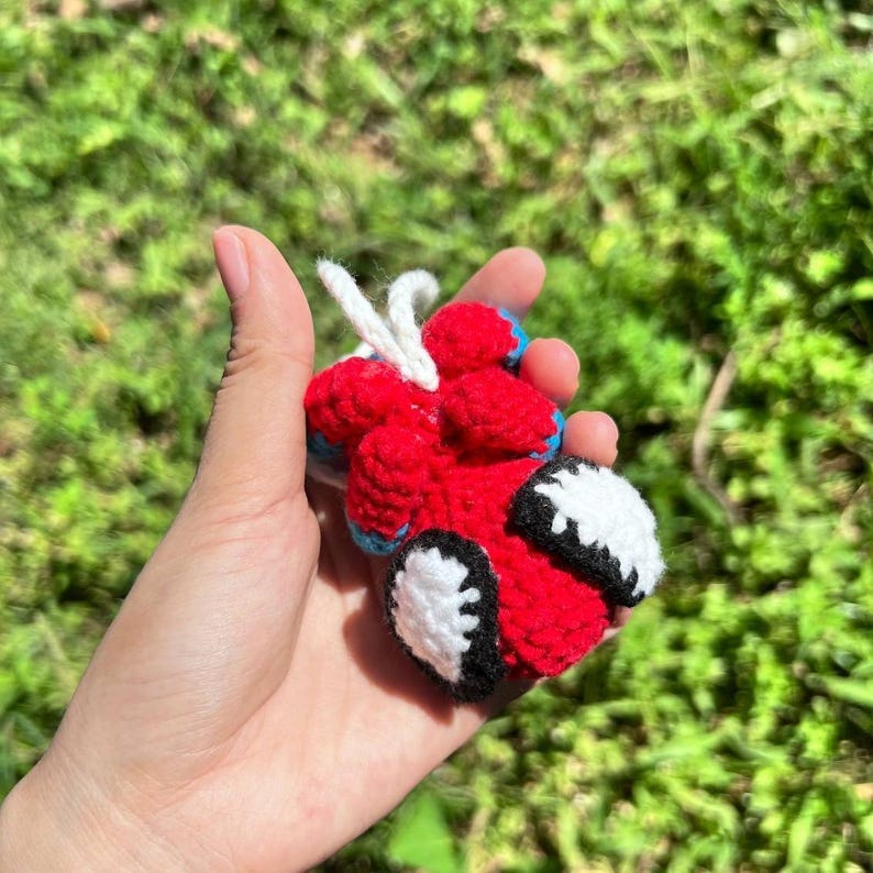 Handmade Crochet Spiderman Car Hanging