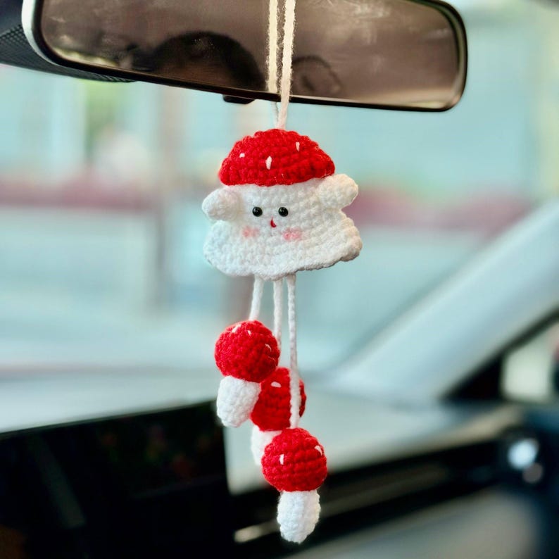 Crochet Boo Ghost Pumpkin Car Hanger